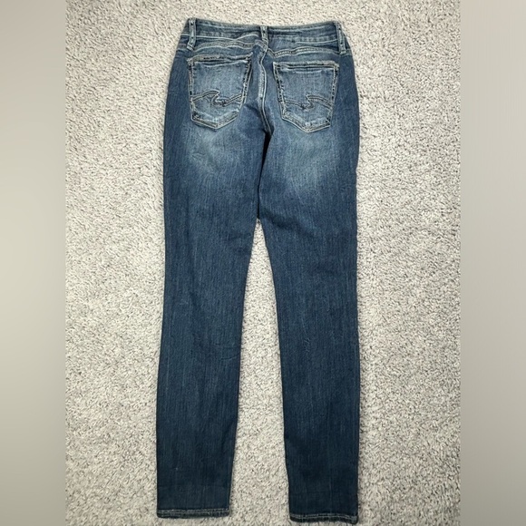 Silver Jeans Womens 25 Boyfriend Casual Dark Wash Party Denim Night Out Classic - Picture 4 of 4